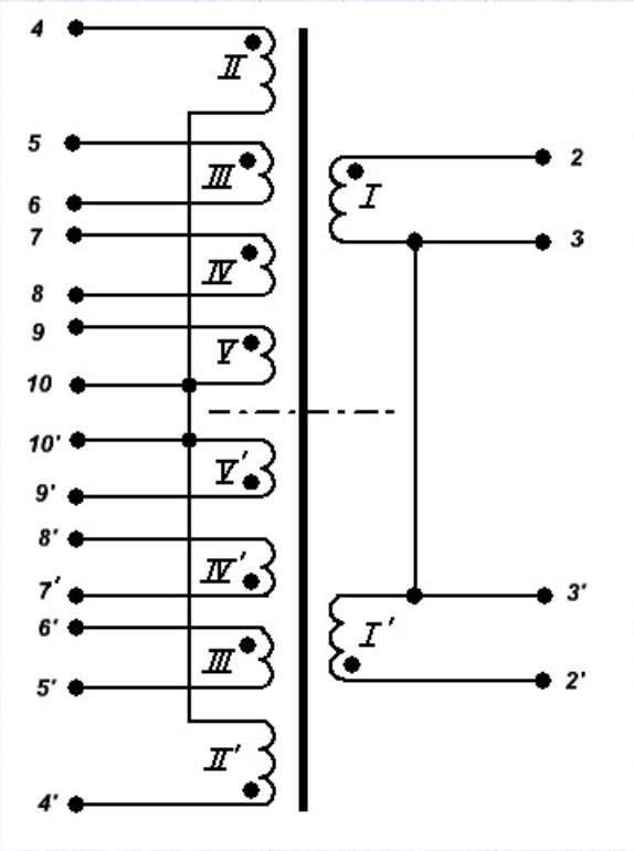 Схема трансформатора ТП-100-07